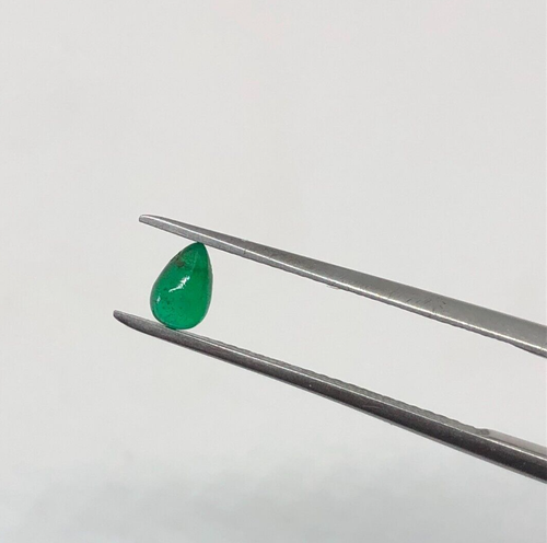 0,32 ct natürlicher Bohrer Smaragd Träne Größe 5 x 3 mm Cabochon am besten für Schmuck 6324 - Bild 3 von 6