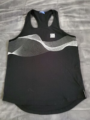 Code 22 Wave Lines Black Sleeveless Gym Tank Top SZ Large | eBay