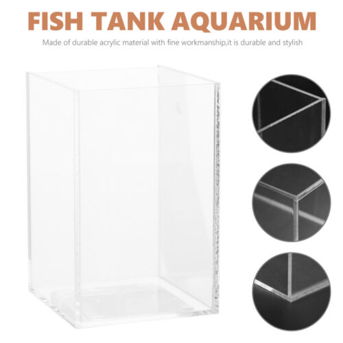 1PC Fish Tank Desktop Tank Betta Tank Gold Fish Water Grass Tank Turtle Tank - Picture 7 of 12