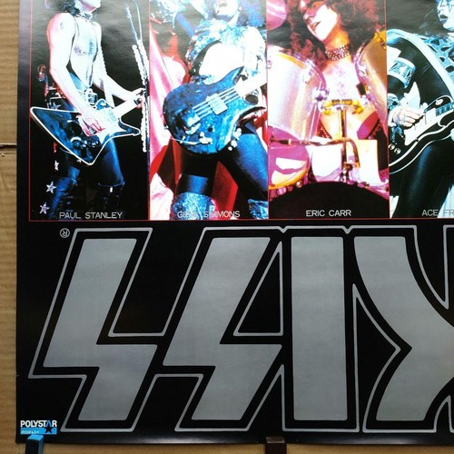 KISS band member Promo Poster B2 Size POLYSTAR Japanese Vintage Rare Eric Carr - Picture 5 of 10