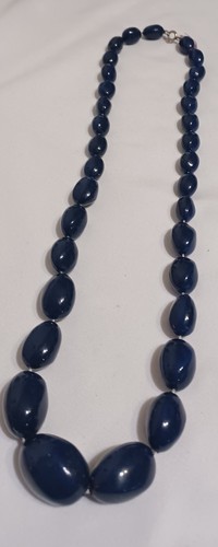Vintage dunkelblau Modeschmuck Konvolut - Bild 4 von 24