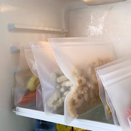 5*Frischhaltebeutel Gefrierbeutel Silikon Aufbewahrungsbeutel  Lebensmittel - Bild 7 von 15