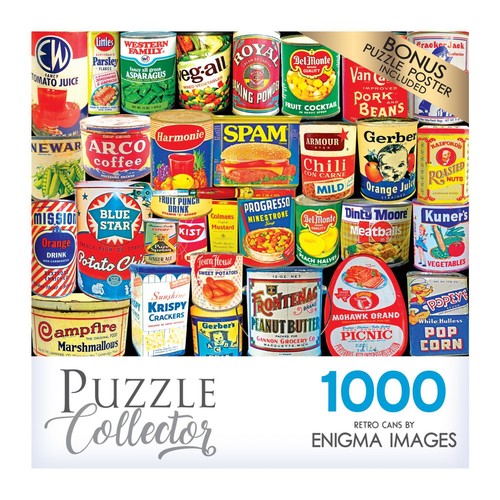 RoseArt Retro Cans 1000 Piece Jigsaw Puzzle - Picture 2 of 6