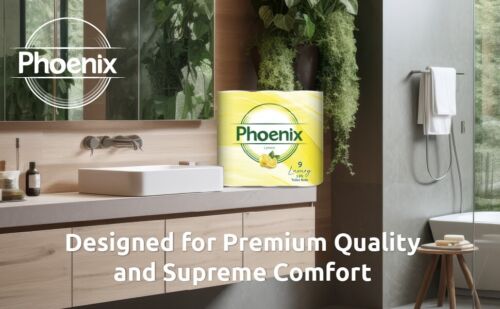 Phoenix weiche Zitrone frisch duftend Luxus Toilettenrollen gesteppt weiß 3-lagig - Bild 5 von 11