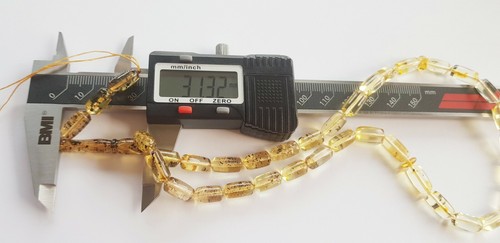 33 PERLINE PREGHIERA ISLAMICHE 13,8gr 13X6mm ORIGINALI AMBRA BALTICA TASBIH MISBAHA E10 - Foto 4 di 9