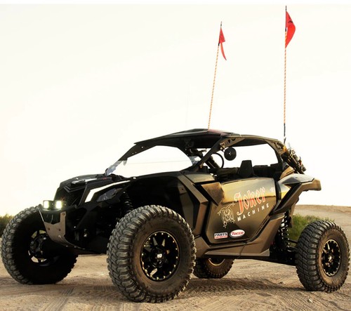 JLP 7 pies de alto 5/16 pulgadas poste 12x19 flexible ATV látigo bandera H/D Rat Fink - Imagen 5 de 7
