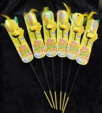 RUSTLING CAT TOYS FROM JAPAN SET OF 6 YELLOW FROM THE PAWS  PALS COLLECTION