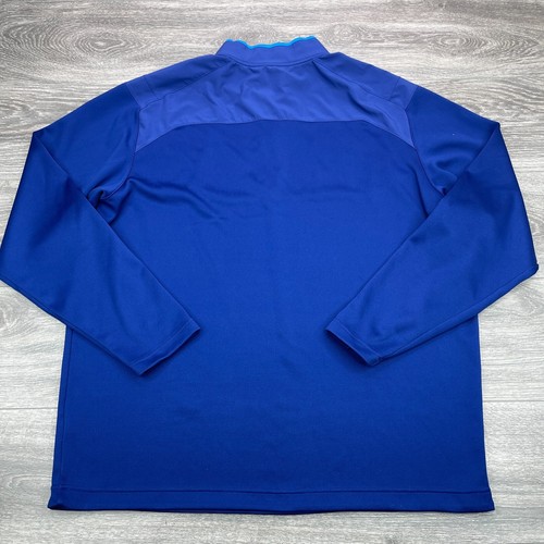 Nike Golf Jacket Mens XXL Royal Blue Tour Performance Mock Neck Stretch 1/2 Zip - Picture 9 of 13