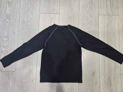 Athletech Dry Fit Black Soft Stretchy Athletic Long Sleeve Shirt Crew Neck M 7/8 - Picture 4 of 4