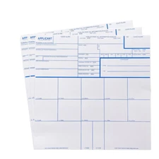 FBI Fingerprint Cards Form FD-258 3 pack