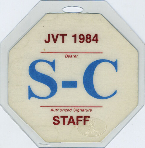THE JACKSONS 1984 LAMINATED BACKSTAGE PASS Staff Michael Jackson - Picture 2 of 2