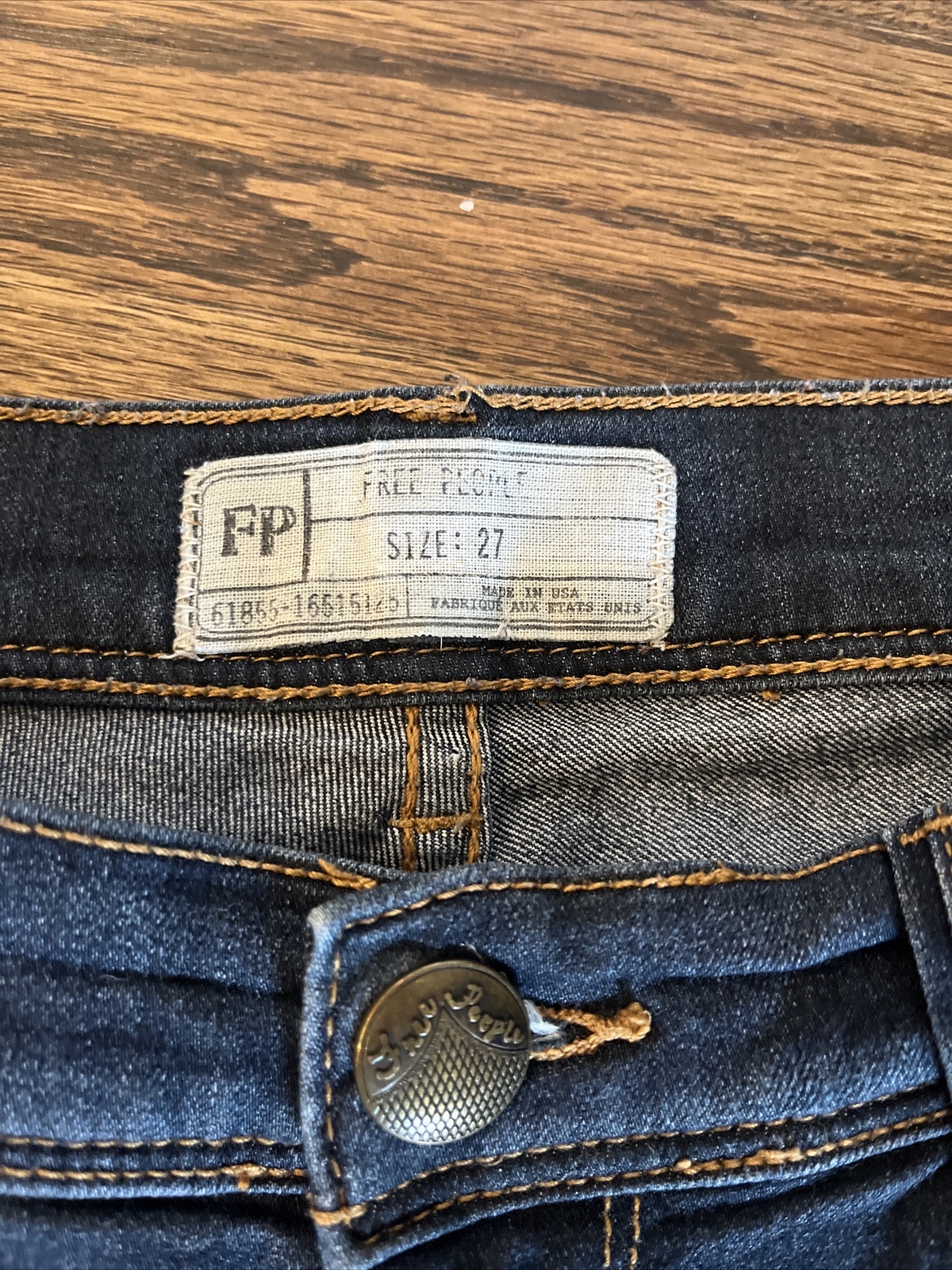 Free People Womens Slim Skinny Jeans Size 27 (waist 28) Denim - View 3