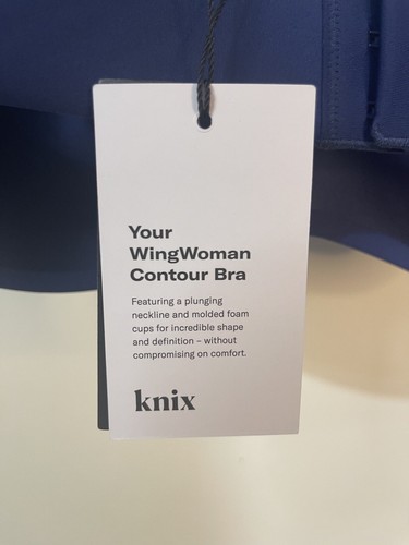 Knix WingWoman's Contour Bra Midnight Blue Wireless Soft Size 8++ NWT - Picture 5 of 7