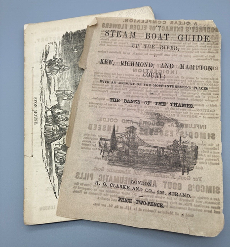 Antique tourist booklet Steam Boat Guide Up the River Thames Hampton late 19th C - Picture 3 of 12