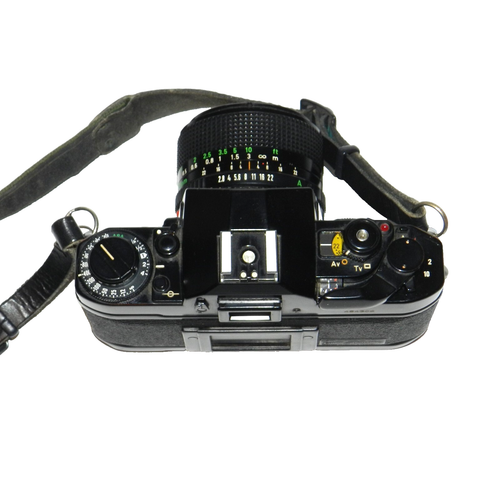 Canon A-1 Film Camera Black With 24mm Lens Works! - Picture 6 of 10