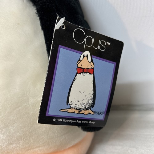 Bloom County Opus 12" Plush Penguin Bowtie Dakin Washington Post Comic 1984 Vtg - Picture 2 of 11