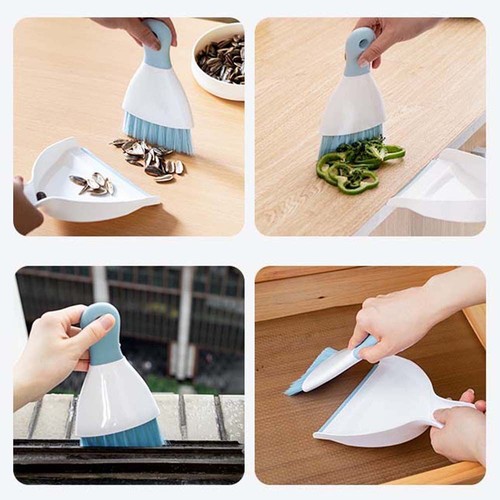 Sweep For Desktop Corner Keyboard Household Cleaner Cleaning Tool Dustpan Broom - Picture 11 of 12