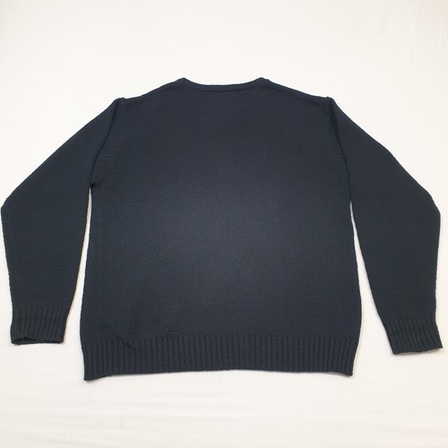 Brubaker V Neck Jumper Size M/L Pullover Cotton Sweater Men's Black - Picture 5 of 8
