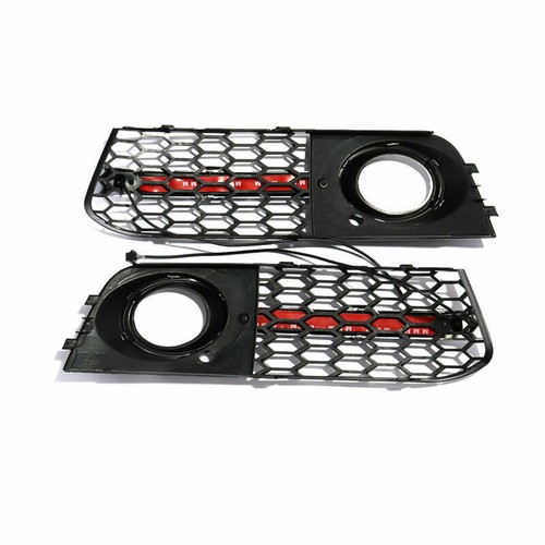 Front Bumper Grille Flowing Led Fog Light Signal DRL For Audi A4 B8 2009-2011 BP - Picture 5 of 8