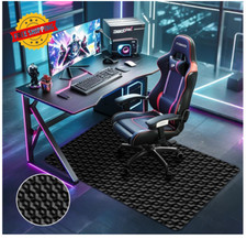 Office Chair Mat for Hardwood Floors, 48" x 36" Black 3D Pattern PVC Chair Mat