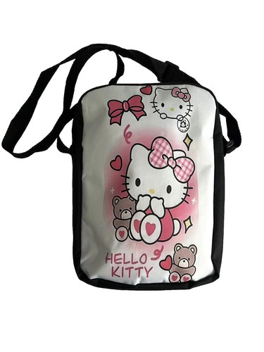 NEW HELLO KITTY Tote Crossbody Bag Purse Zip Pocket Lightweight Fast Shipping
