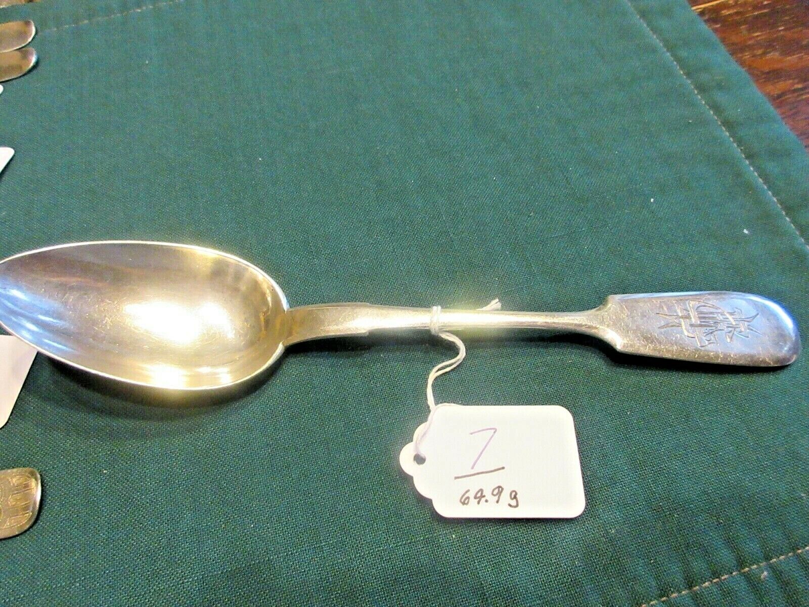 A RUSSIAN SILVER TABLE SPOON ( 0.875 ) GRAMS    64.9 TOTAL