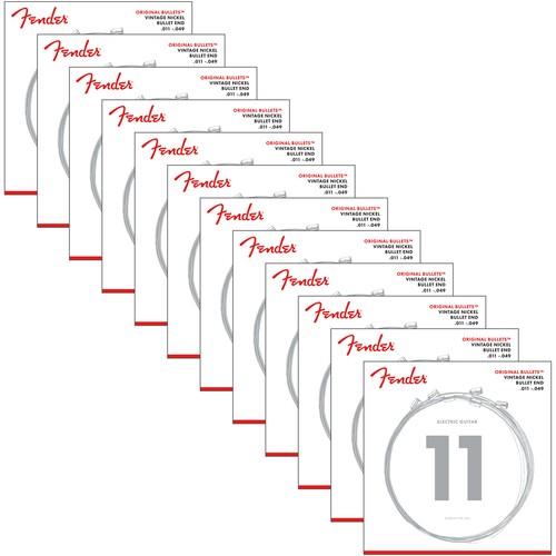 12 Sets Fender 3150M Original Bullets Pure Nickel Guitar Strings Medium 11-49 - Picture 1 of 2