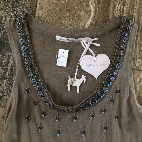 NEU ♥ 40 L ♥ ROSA VON SCHMAUS ♥ KASCHMIR STRICKTOP SALBEI PERLEN PULLOVER 149,- - Bild 4 von 4