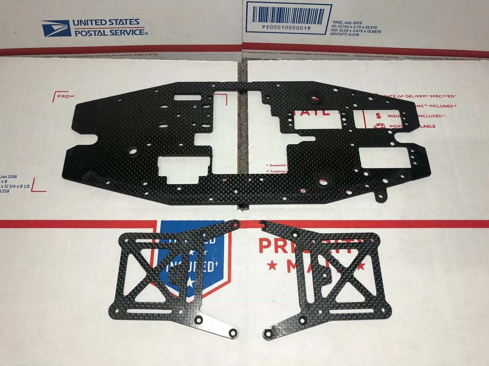 Losi Lst Carbon Fiber Chassis W Top Bulk Braces (Damaged Please Read!) #3056