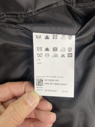 Hugo Boss Tuxedo 42 L Black Wool Designer Luxury Premium Jacket Pants Set 36x32 - Picture 12 of 24