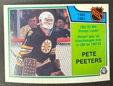 1983-84 O-Pee-Chee OPC Hockey - #222 Pete Peeters LL - Boston Bruins