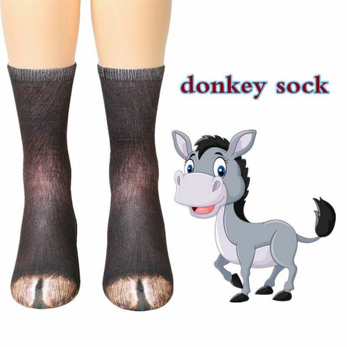 US! 3D-gedruckte Tierpfote Crew-Socken Unisex Cosplay Neuheit Baumwollsocken Katze Hund - Bild 8 von 13