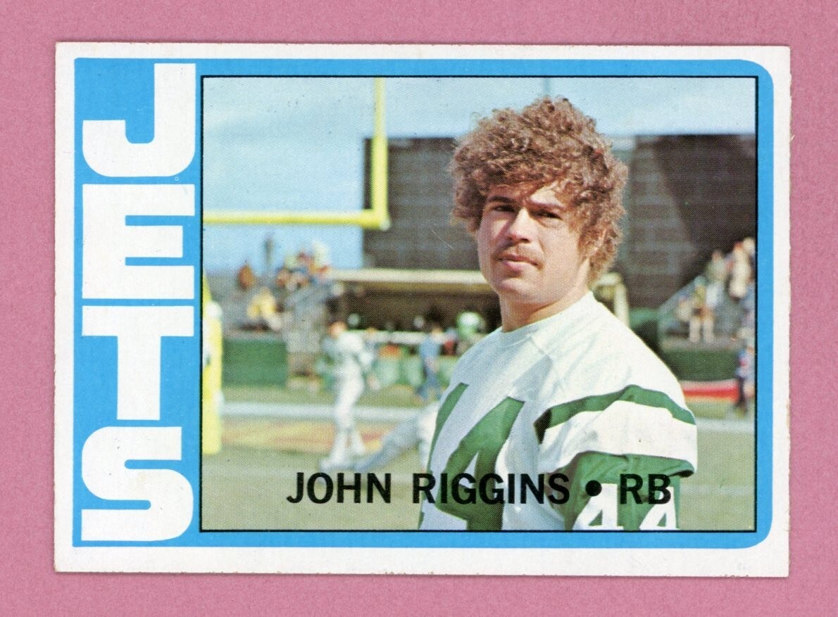 1972 Topps #13 John Riggins New York Jets Rookie Football Card Ex/Mt