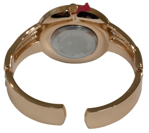 Blekon Collections Quartz Women's Elegant Striped Design Dial Cuff Bangle Watch - Picture 35 of 40