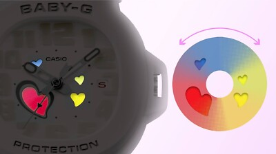 Casio Baby-G BGA-10-3A Playful Hearts Series Neon Analog