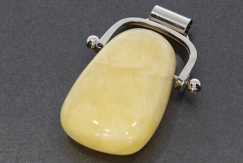 Orange Calcite Jewelry Pendant with Silver Colored Interchange Bow HS1429- Orange Calcite Jewelry Pendant with Silver Colored Interchange Bow HS1429-