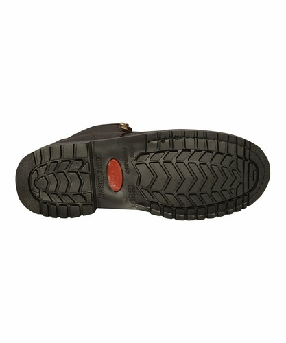 Botas de Trabajo para Hombre Marrones 6" Puntera Lisa Cuero Engrasado REDHAWK 0615 Talla 6-12 (D, M) - Imagen 5 de 5
