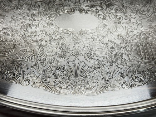 VINTAGE WM ROGERS MFG CO SILVER PLATED 16x12 SERVING TRAY 80g - Picture 24 of 24