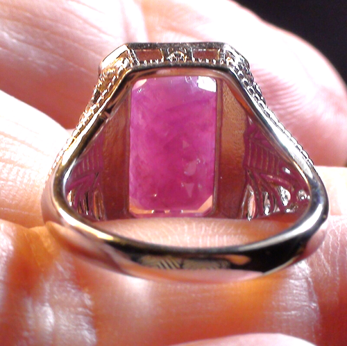 6.60ct NATURAL! BEST QUALITY UNHEATED/UNTREATED RUBY RING 925 S.SILVER.S-E 7.25. - Bild 9 von 14