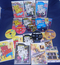 Wii; Just Dance 2, 3, & 4, Just Dance Kids 2, Just Dance Disney Party,+w/Mans,VG