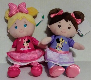 Babys-First-Doll-Soft-Toy-Wearing-Minnie-Mouse-Outfit-Crinkle-Ears-Discontinued