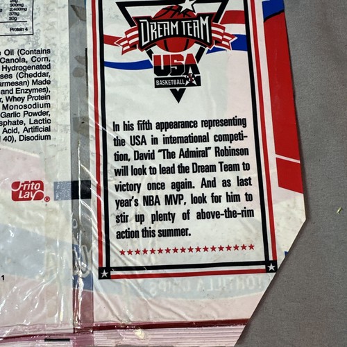 David Robinson 1992 Doritos Nacho Cheesier EMPTY Bag USA Basketball Dream Team - Picture 15 of 24