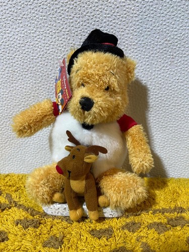 Disney store exclusive 8" plush snowman pooh soft toy xmas Winnie the Pooh Tags - Picture 1 of 9