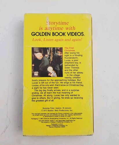 The First Christmas - A Golden Book Video VHS tape - old school claymation - Picture 4 of 6