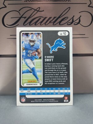 2022 Panini Absolute D'Andre Swift sharp card #42 SP Green