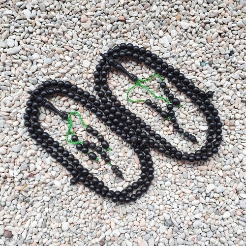 Increíble 99 Cuentas Dhikr Borneo Negro Ébano Islámico Tasbih 8 MM Rosario Musulmán - Imagen 6 de 6