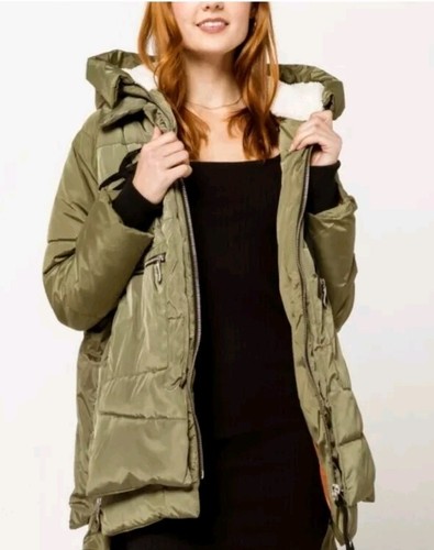 NWT CI SONO Sherpa Olive Hooded Parka Size Small - Picture 4 of 11