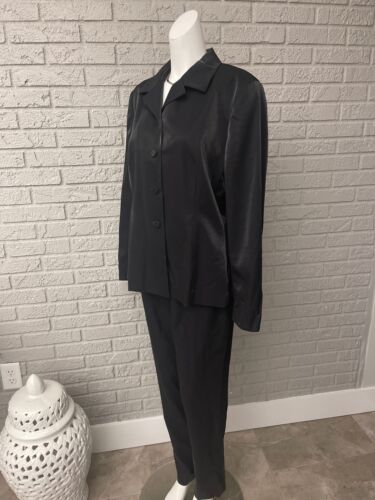 Conjunto de 2 pantalones Banana Republic para mujer negro brillante talla 12/14 nuevos con etiquetas - Imagen 2 de 12