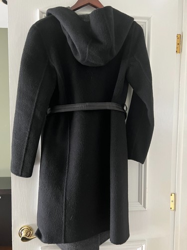 NEW MACKAGE WOOL BLACK GRAY LIGHTWEIGHT REVERSIBLE HOODED COAT SIZE M - Picture 5 of 10