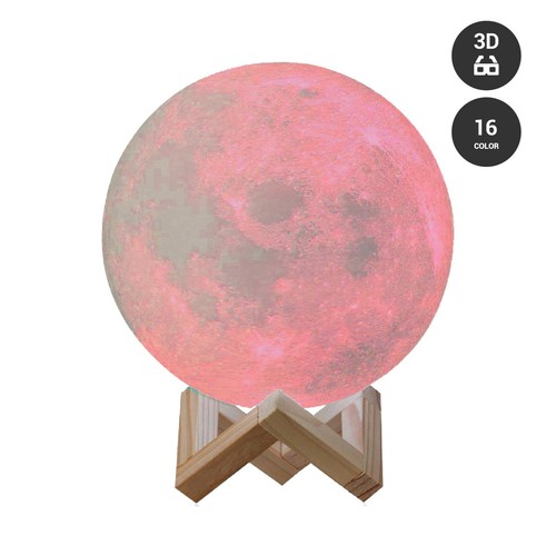 3D Moon Night Light Table Lamp USB Charging Remote Touch Control Home Decor Gift - Picture 5 of 7